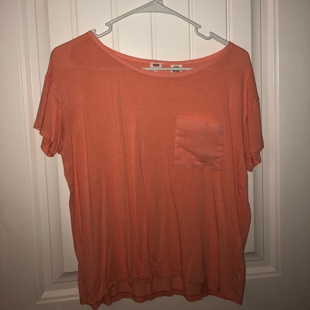 Levis light orange shirt